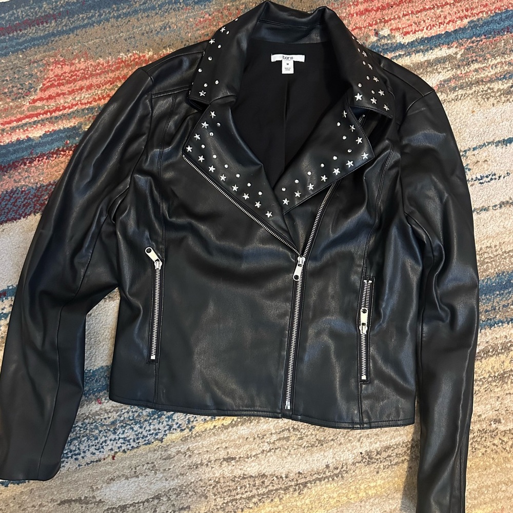 Fake black leather jacket great condition